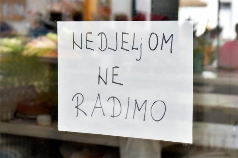 Zbog neradne nedjelje u FBiH gotovo 2.000 trgovaca ostalo bez posla